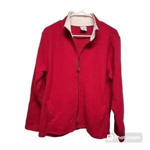 COLUMBIA (1X) Fleece Full Zip Sweatshirt Pink